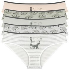 Donella Набор трусов слипы средней посадки, 5 шт., размер M, микс