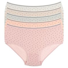 Donella Набор трусов слипы высокой посадки, 5 шт., размер 3XL, микс