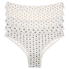 Donella Набор трусов бразильяна с принтом, 5 шт., размер XL, микс