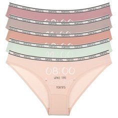 Donella Набор трусов слипы низкой посадки с принтом, 5 шт., размер XL, микс