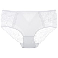 Donella Набор трусов слипы высокой посадки с кружевами, 5 шт., размер 4XL, белый