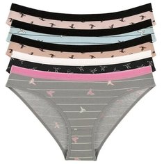 Donella Набор трусов слипы низкой посадки, 5 шт., размер XXL, микс