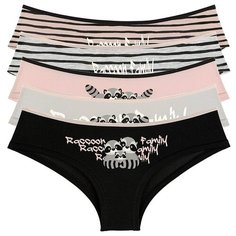 Donella Набор трусов полушорты средней посадки, 5 шт., размер M, микс