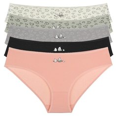 Donella Набор трусов слипы средней посадки, 5 шт., размер L, микс