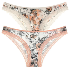 Donella Набор трусов слипы с низкой посадкой принт, 5 шт., размер S, микс