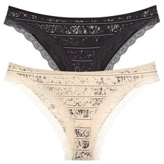 Donella Набор трусов слипы низкой посадки с принтом, 5 шт., размер M, микс