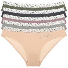 Donella Набор трусов слипы с принтом, 5 шт., размер S, микс