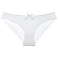 Donella Набор трусов слипы средней посадки с бантиком, 5 шт., размер XXL, белый