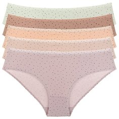 Donella Набор трусов слипы в мелкую точку, 5 шт., размер XL, микс