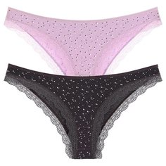 Donella Набор трусов слипы с принтом, 5 шт., размер M, микс