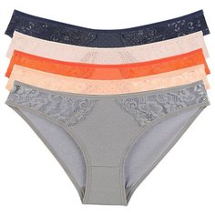 Donella Набор трусов слипы низкой посадки, 5 шт., размер L, микс