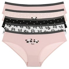 Donella Набор трусов слипы средней посадки, 5 шт., размер M, микс