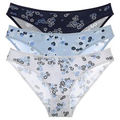 Donella Набор трусов слипы с цветочным принтом, 5 шт., размер XXL, микс