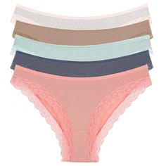 Donella Набор трусов слипы с низкой посадкой, 5 шт., размер XL, микс
