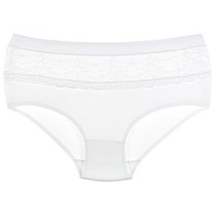 Donella Набор трусов слипы высокой посадки с кружевом, 5 шт., размер XXL, белый