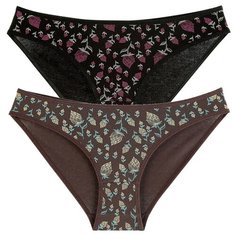 Donella Набор трусов слипы с цветочным принтом, 5 шт., размер XL, микс