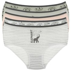 Donella Набор трусов слипы высокой посадки с принтом, 5 шт., размер L, микс