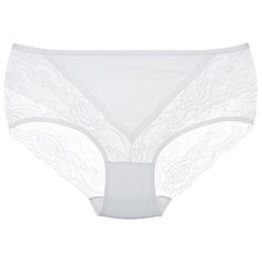 Donella Набор трусов слипы кружевные, 5 шт., размер XXL, белый