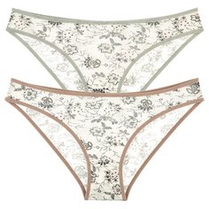 Donella Набор трусов слипы низкой посадки с цветочным принтом, 5 шт., размер XL, микс