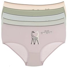 Donella Набор трусов слипы высокой посадки, 5 шт., размер XL, микс