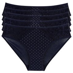 Donella Набор трусов слипы с кружевом, 5 шт., размер XXL, микс