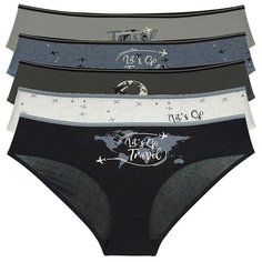 Donella Набор трусов слипы средней посадки, 5 шт., размер L, микс