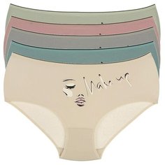 Donella Набор трусов слипы высокой посадки, 5 шт., размер XXL, микс