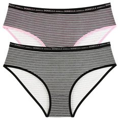 Donella Набор трусов слипы высокой посадки в полоску, 5 шт., размер XXL, микс