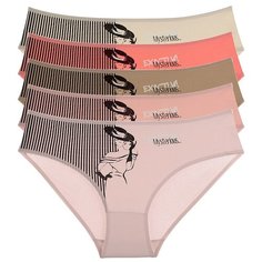 Donella Набор трусов слипы средней посадки, 5 шт., размер XXL, микс