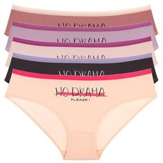 Donella Набор трусов слипы средней посадки, 5 шт., размер L, микс