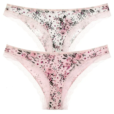 Donella Набор трусов слипы с низкой посадкой принт, 5 шт., размер S, микс