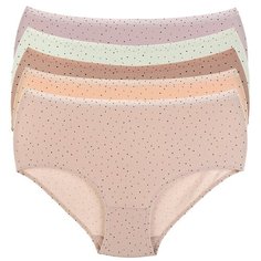 Donella Набор трусов слипы высокой посадки, 5 шт., размер 3XL, микс