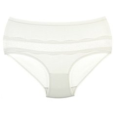 Donella Набор трусов слипы высокой посадки кружево, 5 шт., размер XL, белый