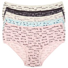 Donella Набор трусов слипы высокой посадки, 5 шт., размер 3XL, микс