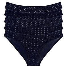 Donella Набор трусов слипы средней посадки, 5 шт., размер S, микс