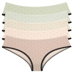 Donella Набор трусов шорты средней посадки, 5 шт., размер XL, микс