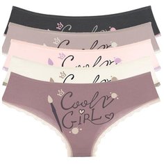 Donella Набор трусов шорты средней посадки, 5 шт., размер L, микс