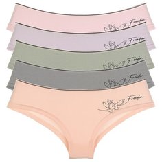 Donella Набор трусов шорты высокой посадки, 5 шт., размер XL, микс