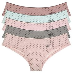 Donella Набор трусов шорты средней посадки, 5 шт., размер S, микс