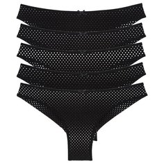 Donella Набор трусов бразилиана средней посадки, 5 шт., размер S, микс