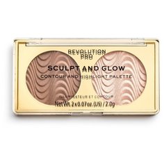 REVOLUTION Палетка для контуринга Sculpt And Glow Pro desert sky