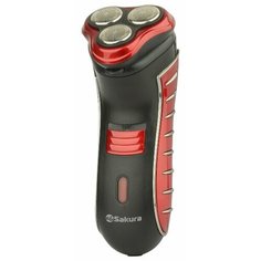 Электробритва Sakura SA-5414, черный/красный