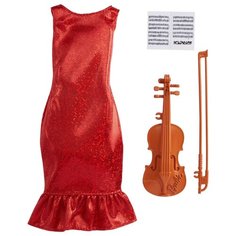 Barbie Наряд скрипачки для куклы Barbie GRC53 красный