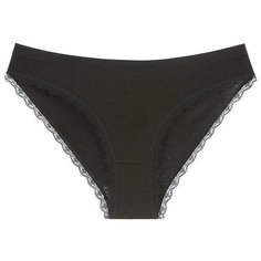 Donella Набор трусов слипы низкой посадки с кружевом, 5 шт., размер M, черный