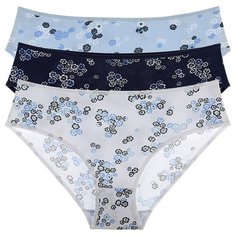 Donella Набор трусов слипы средней посадки с принтом, 5 шт., размер XXL, микс