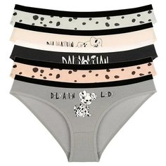 Donella Набор трусов слипы низкой посадки с принтом, 5 шт., размер S, микс
