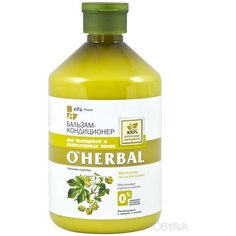 OHerbal бальзам-кондиционер для вьющихся и непослушных волос с экстрактом хмеля, 500 мл