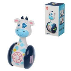 Неваляшка Наша игрушка DM001 12 см белый/синий