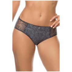 Empreinte Трусы слипы Eva средней посадки с цветочным принтом и прозрачными вставками, размер 42, темно-серый