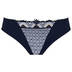 Empreinte Трусы слипы низкой посадки с вышивкой, размер 42, синий